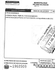 Recibo de licencia por funcionamiento